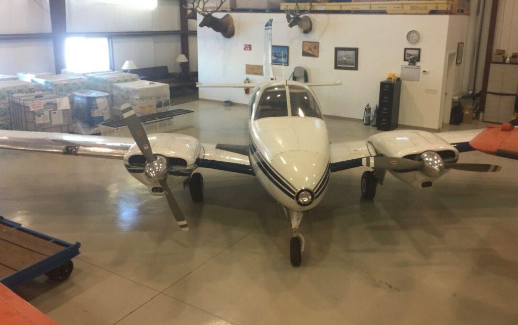 hangared 1959 Beechcraft B95 Travel air Multi Engine aircraft